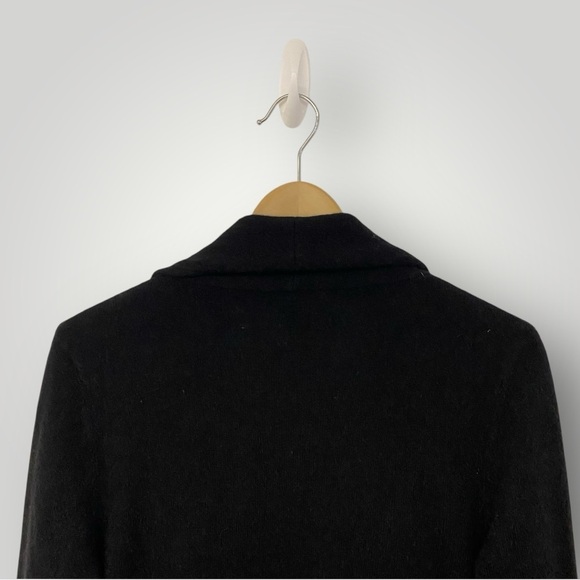 C by Bloomingdales Cashmere Cardigan Zip Sz L Black - Picture 8 of 9